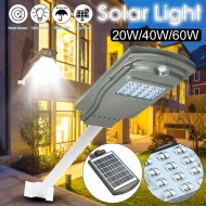 Proiector Stalp LED 60W cu panou solar si senzor de miscare